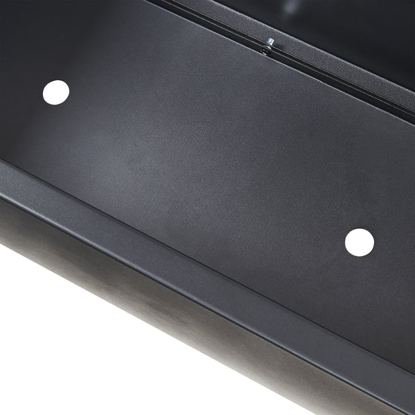 Tabique Surnskoki con macetero Acero Negro [casa.pro]