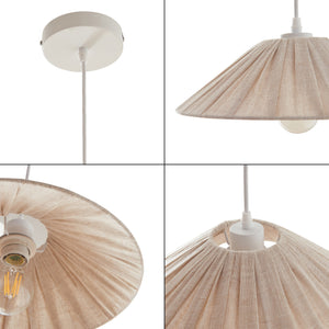 Lámpara colgante Bridge Blanco/Beige [lux.pro]