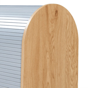 Armario persiana Kavlinge 80x60x40 cm Bambú/Gris [en.casa]