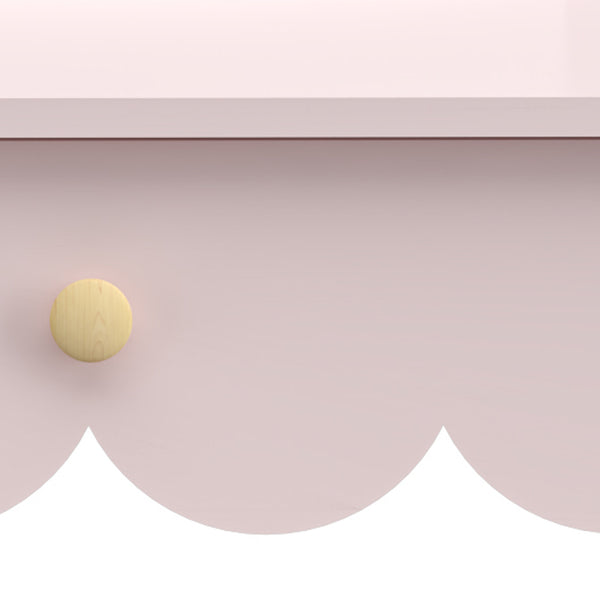 Tocador infantil con silla Vestnes Cotton Candy/Blanco [en.casa]