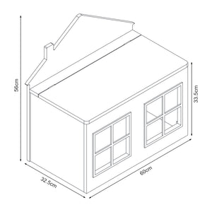 Caja de juguetes Vipsali 56x60x33 cm Verde menta/Blanco [en.casa]