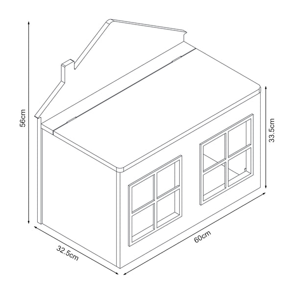 Caja de juguetes Vipsali 56x60x33 cm Verde menta/Blanco [en.casa]