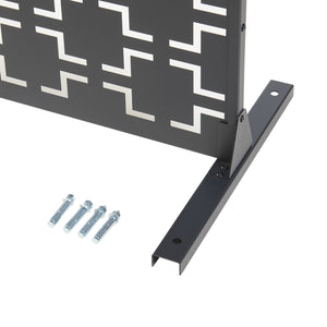 Tabique interior Aaskis acero 200x100x50 cm negro [casa.pro]