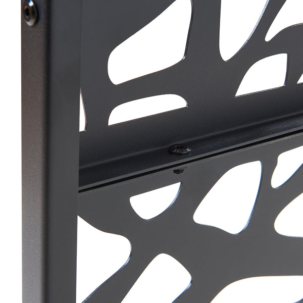 Tabique interior Poskind acero 200x100x50 cm negro [casa.pro]