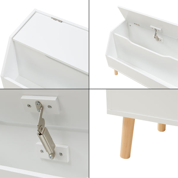 Caja de juguetes Aavanrar 60x30x43 cm Blanco [en.casa]