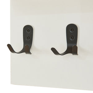 Perchero de pared Botaruvn con 2 estantes 34x59x13 cm Beige/Blanco [en.casa]