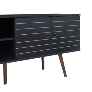 Mueble de televisión Vare 160x40x66 cm Negro [en.casa]