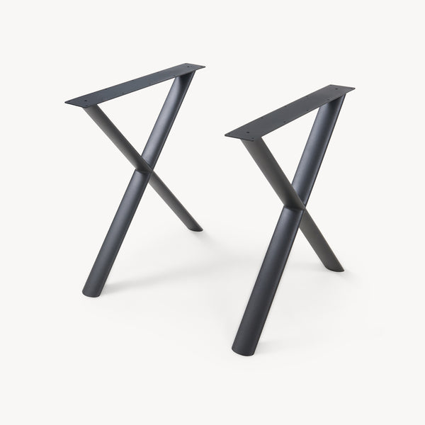 Estructura de mesa Klixjö juego de 2 acero 72x70x10 cm negro [en.casa]