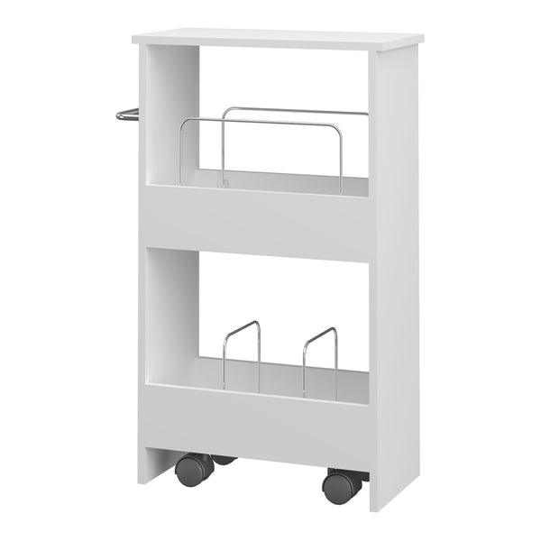 Carrito Katra 67x40x20 cm Blanco [en.casa]