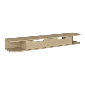 Mueble bajo de TV colgante Karjali 150x30x19 cm aspecto roble [en.casa]