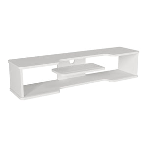 Mueble bajo de TV colgante Yrela 120x30x26 cm Blanco [en.casa]