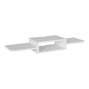 Mueble bajo de TV colgante Tar 115x30x16 cm Blanco [en.casa]