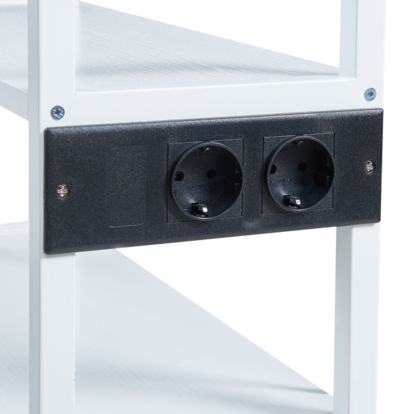 Mesa de impresora con ruedas Svanaldsvipp 100x55x38 cm Blanco [en.casa]