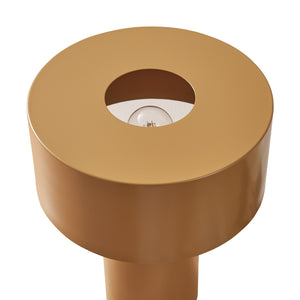 Lámpara de mesa Kömn metal 37x30x30 cm marrón [lux.pro]