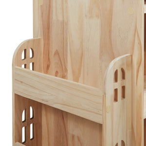 Estantería infantil giratoria Sanköre 122x64x43 cm Madera de pino natural [en.casa]