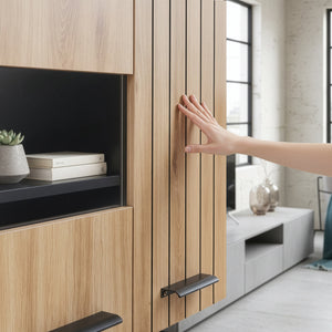 Armario colgante con botones 98x60x38 cm efecto roble [en.casa]