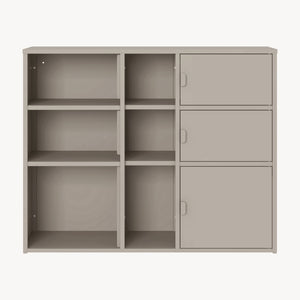 Archivador Kliri con 9 compartimentos metal 100x32x81cm - Camel [en.casa]