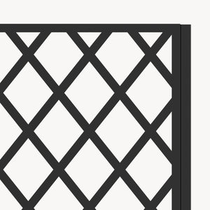 Tabique Malja con macetero de acero 190x82x38 cm Negro [casa.pro]