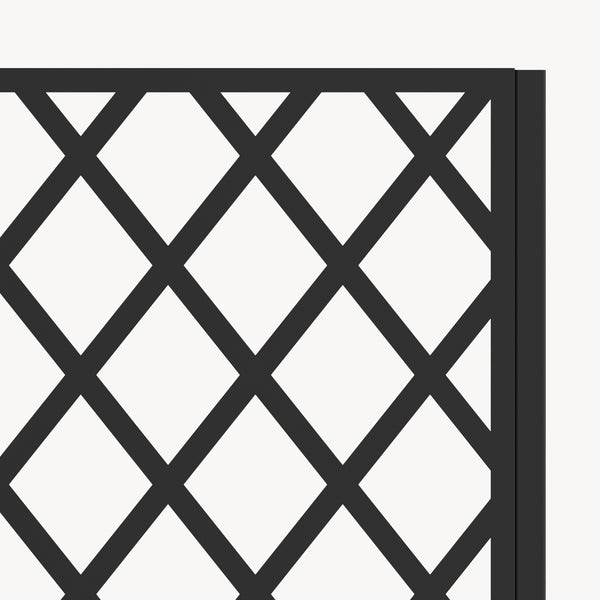 Tabique Malja con macetero de acero 190x82x38 cm Negro [casa.pro]