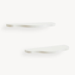 juego de 2 estantes flotantes Sirlstalo 57x19x2,5cm - Blanco [en.casa]