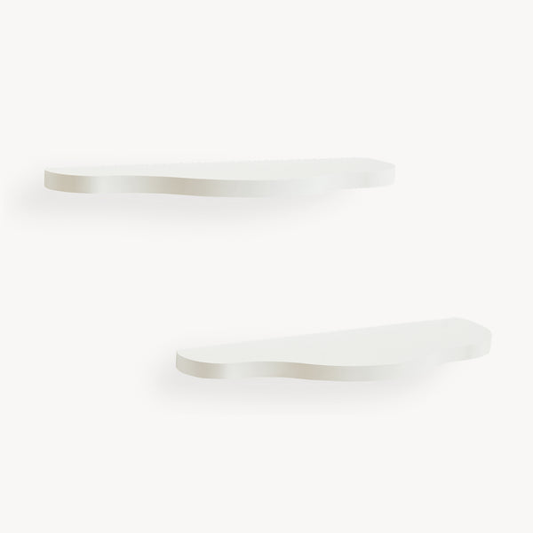 juego de 2 estantes flotantes Sirlstalo 57x19x2,5cm - Blanco [en.casa]