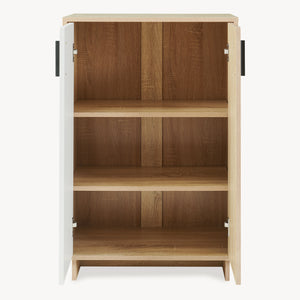 Armario auxiliar Kenta 90x60x35 cm aspecto roble Sonoma/blanco [en.casa]