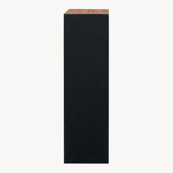 Estantería 'Trond' con 3 compartimentos abiertos 80 x 30 x 23 cm Negro/Aspecto nogal