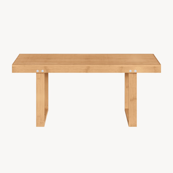 Banco para entrada Aarela bambú 91x41x38cm Natural [en.casa]