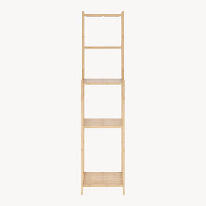 Estantería de baño Anun 4 compartimentos bambú 128x30x30cm - Natural [en.casa]