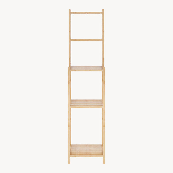 Estantería de baño Anun 4 compartimentos bambú 128x30x30cm - Natural [en.casa]