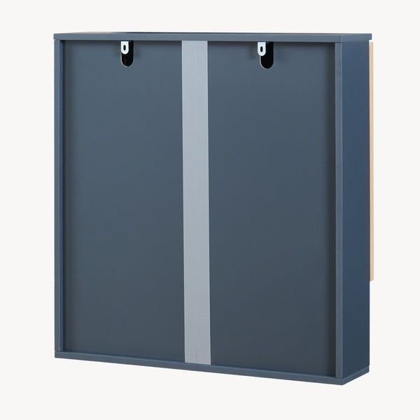 Armario con espejo Svanes 58x56x13 cm Gris oscuro/Natural [en.casa]