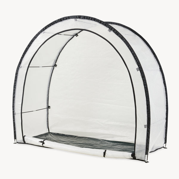 Invernadero Pequeño Exterior Larshasas con cremallera 180x80x170cm - Transparente [en.casa]