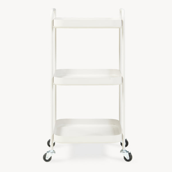 Carro de servicio Kelevn 3 niveles acero 67x33x31cm - Gris [en.casa]