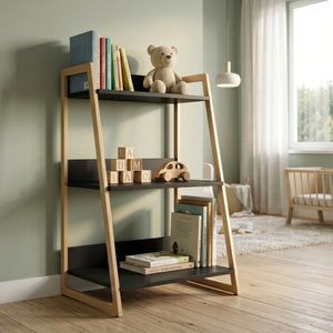 Estantería Kuomi 84x53x47 cm Beige/Gris Oscuro [en.casa]