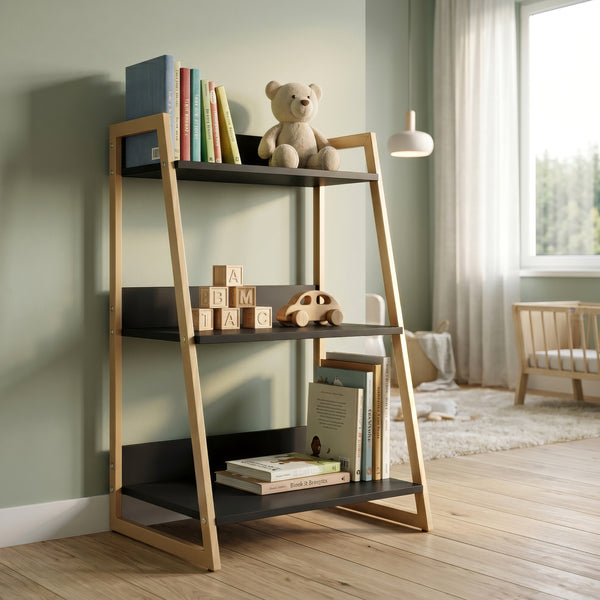 Estantería Kuomi 84x53x47 cm Beige/Gris Oscuro [en.casa]