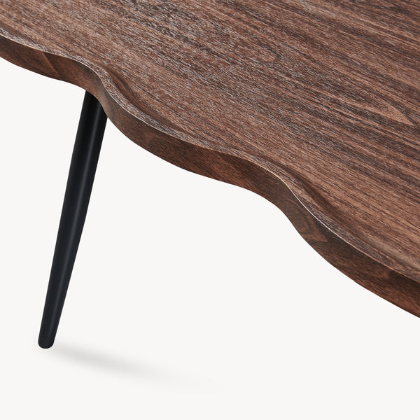 Mesa de centro Ken 100 x 60 x 47 cm aspecto nogal [en.casa]