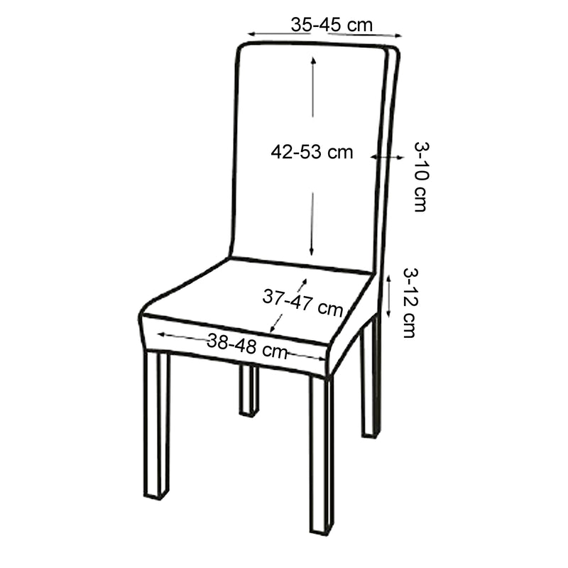 Esquema acotado Funda para silla 42-53 cm en varios colores nueva.casa