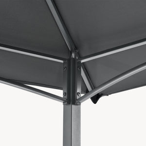 Gazebo del Pabellón para la Barbacoa Parga 250 x 241 x 151 cm Gris Antracita [en.casa]®