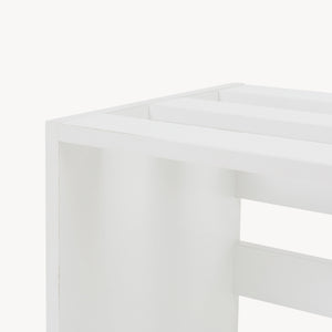 Mesa auxiliar Rønde aglomerado 43 x 64 x 33 cm blanco [en.casa]
