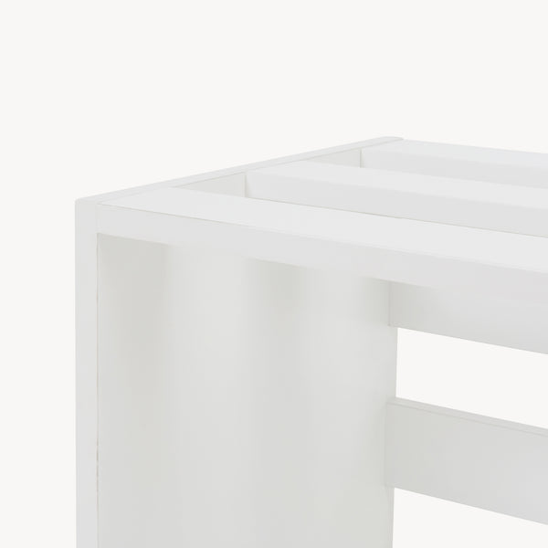 Mesa auxiliar Rønde aglomerado 43 x 64 x 33 cm blanco [en.casa]