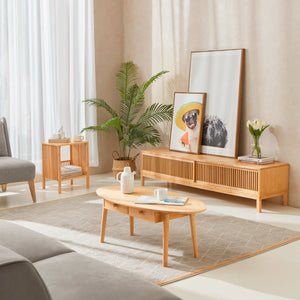 Mesa de centro Harboøre Bambú Natural [en.casa]