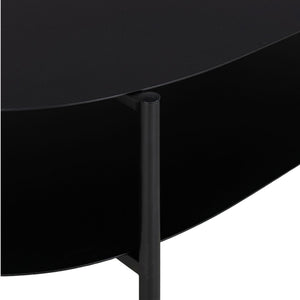Mesa de centro Enebakk 112x62x40,5cm Negro, mate [en.casa]