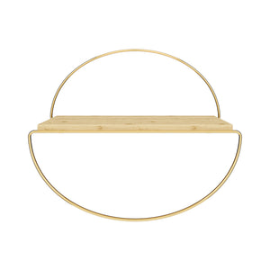 Estantería de pared Mynämäki 39x16x17 cm color dorado [en.casa]
