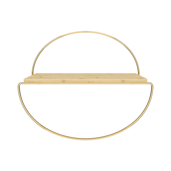 Estantería de pared Mynämäki 39x16x17 cm color dorado [en.casa]