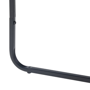 Mesa auxiliar Ulvik 50x50x35cm de metal y vidrio negro [en.casa]