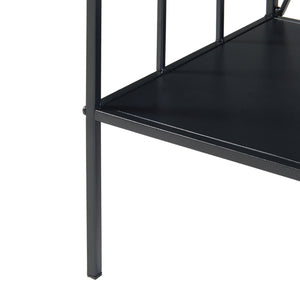 Mesa consola Baarn 65,5x70x32 cm Negro [en.casa]