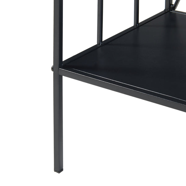 Mesa consola Baarn 65,5x70x32 cm Negro [en.casa]