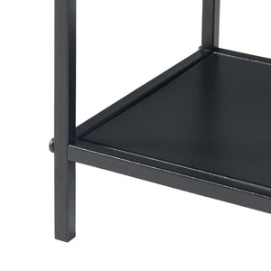 Mesa consola Beesel 65,5x60x20 cm Negro [en.casa]