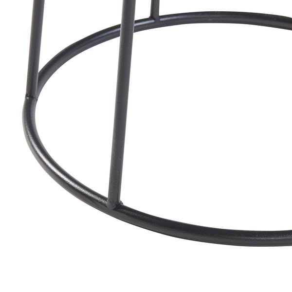 Soporte para plantas Nesseby juego de 2 piezas metal negro [en.casa]