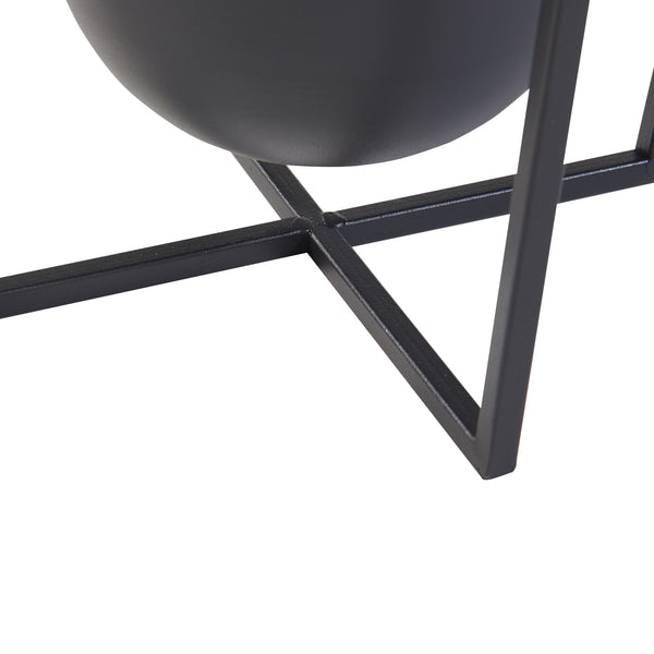 Soporte para plantas Nordmaling juego de 2 piezas metal negro [en.casa]